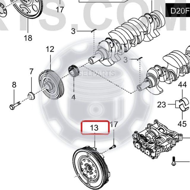 Dual Mass Fly Wheel for Ssangyong KORNADO +G20DT 2012~2018