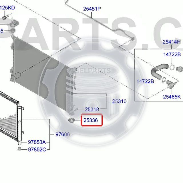 Genuine INSULATOR-RADIATOR MTG,LWR for Hyundai Palisade #25336C5500