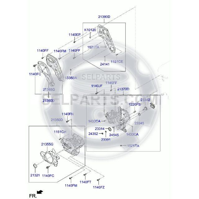 Genuine Oil Cooler&Gasket 2p for Hyundai GRAND STAREX,PORTER2,BONGO3 264004A701+