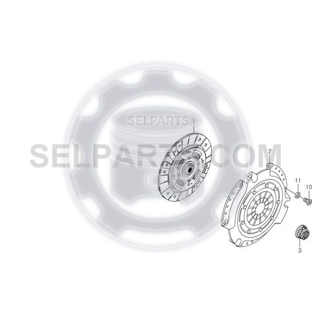 Clutch Disc & Cover Set 3010008551 MUSSO KORANDO 662LA DMF