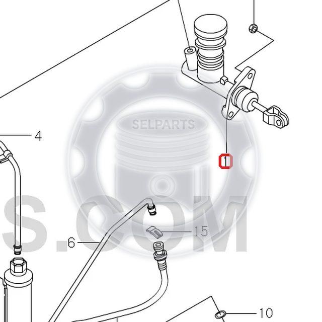 Genuine Clutch Master Cylinder for Ssangyong MUSSO,MUSSO SPORTS 3051005003