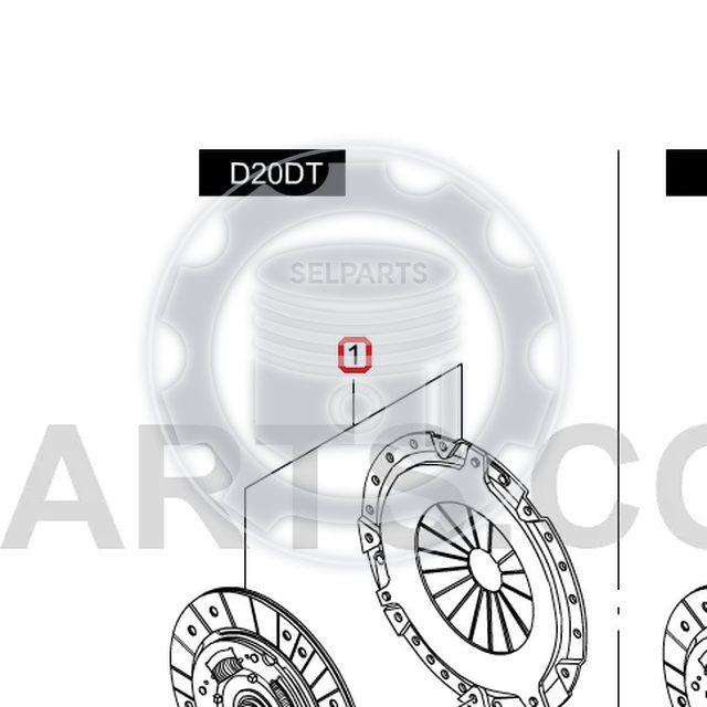 Genuine Clutch Disc Cover Set 30A0021412 Ssangyong RODIUS KYRON +D27DT