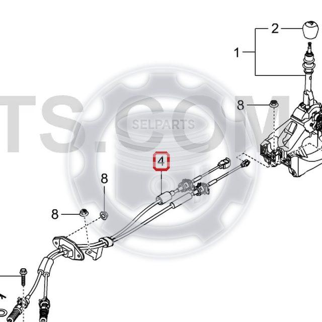 Genuine TGS Manual TM Cable for Ssangyong KORANDO C 2010~2018 #3177034002