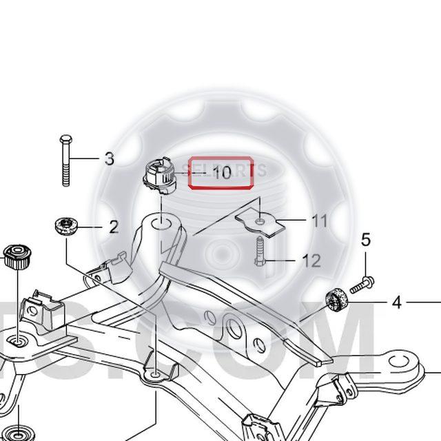 Ssangyong Subframe Rear Rubber Mounting Pair for RODIUS STAVIC 04~12