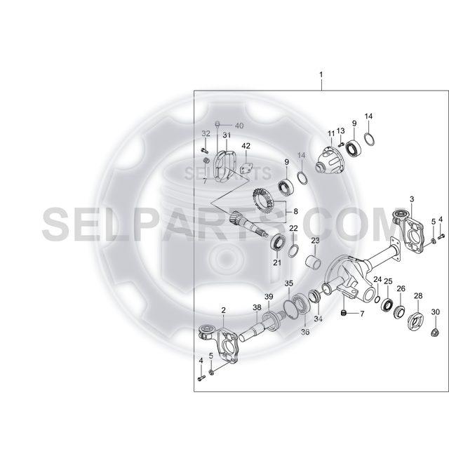 Genuine Pinion Outer&Inner Bearing for ACTYON/SPORTS,REXTON TONGIL #4102621100+