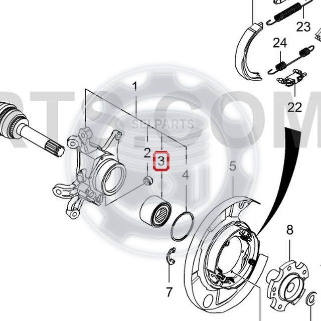 Genuine Wheel Bearing for STAVIC/RODIUS,REXTON,KYRON #4142321200