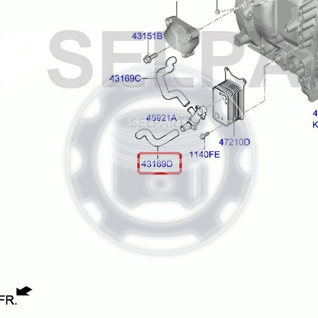 Genuine HOSE-COOLER for Hyundai Santa Fe #431692N260