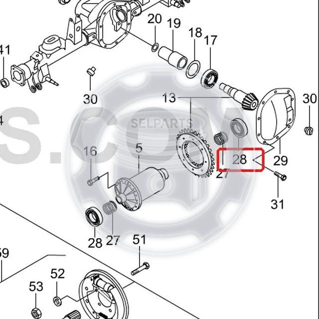 Genuine Rear Diff Side Bearing for ACTYON/SPORTS,KYRON,REXTON G4 #4372905600