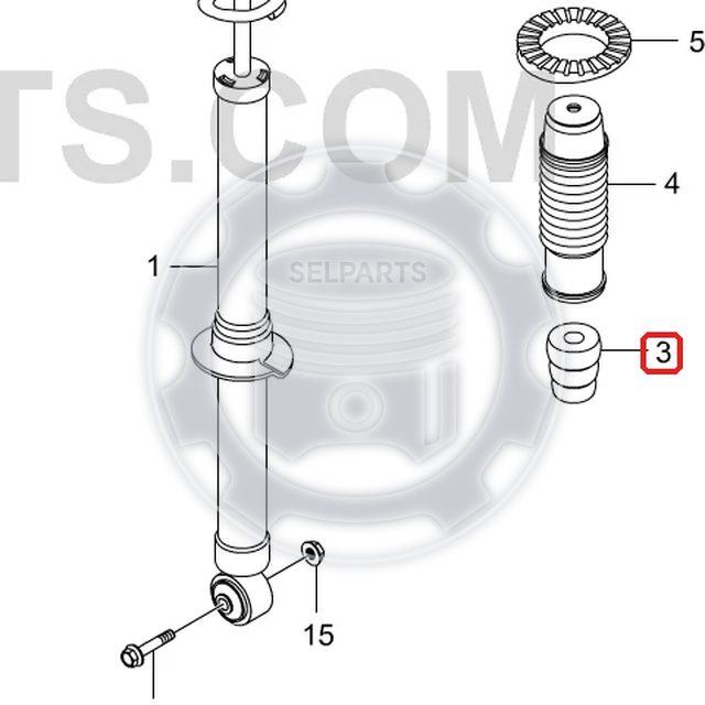 Front Shock Absorber stopper,seat,bush 3p  for Ssangyong STAVIC/RODIUS/TURISMO