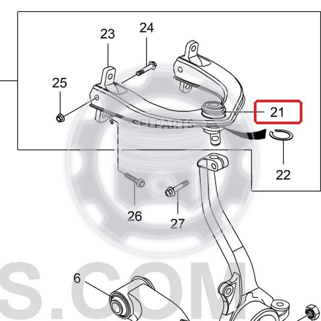 Genuine Upper Arm Ball Joint 2p for Ssangyong STAVIC/TURISMO #4443021000