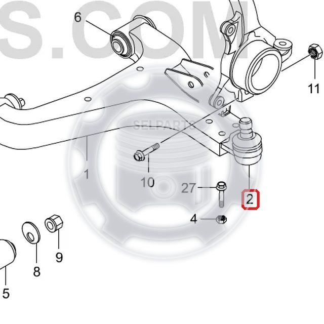 Genuine FRT Suspension LWR END-RH for Ssangyong STAVIC/TURISMO #4454221100