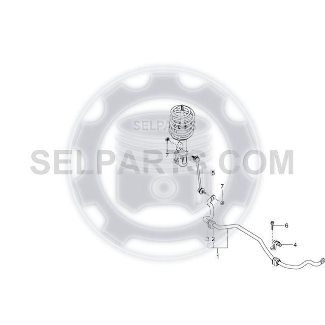 Front Stabilizer Bar Mounting Bush 2 p for KORANDO C #4471234000