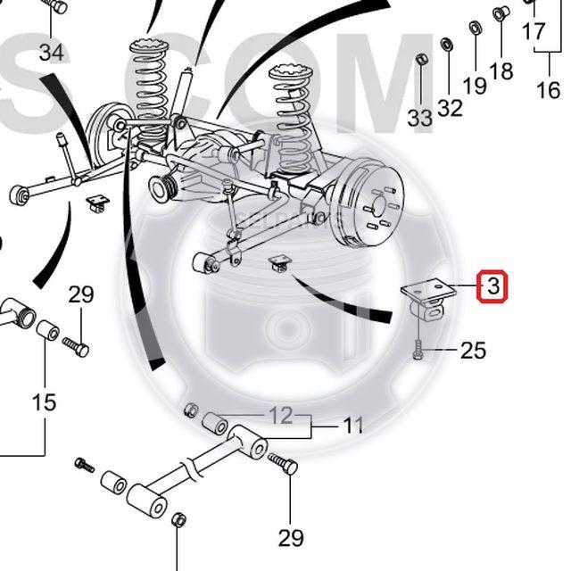 Rear Suspension Bumper Left Right Ssangyong MUSSO KORANDO All