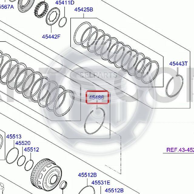 Genuine RING-SNAP for Hyundai Tucson #454874G126