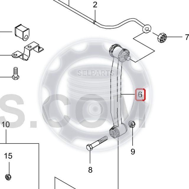 Genuine Rear Stabilizer Bar Link Pair for Ssangyong STAVIC/RODIUS #4575021000