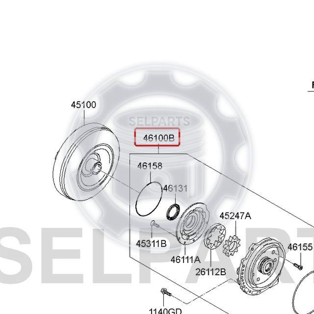 Genuine Oil Pump Set for Hyundai SANTAFE 2011~2020 #461003B030