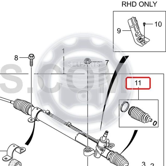 Genuine Steering Gear Box Boot Kit 2 pcs STAVIC,ACTYON/SPORTS,KYRON,REXTON