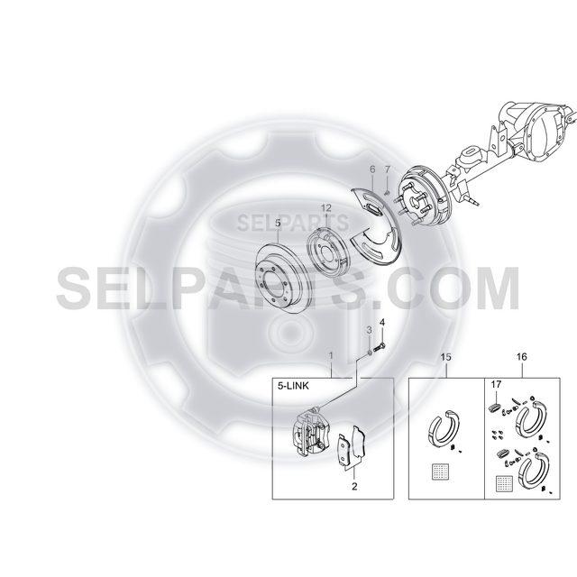 Ssangyong Rear Brake Disc Pad SET for ACTYON KYRON REXTON +5 Link