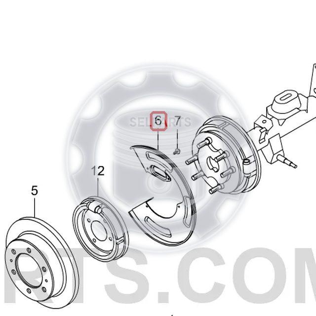 Genuine Rear Disc Brake Dust Shield Pair ACTYON SPORTS KYRON REXTON