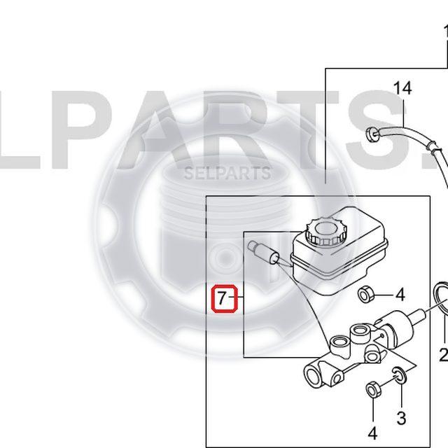 Genuine Brake Master Cylinder 4854005401 Ssangyong MUSSO, MUSSO SPORTS No ABS