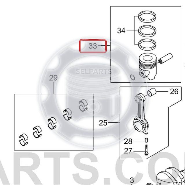 Genuine Piston 6610303717 MUSSO KORANDO REXTON 661LA 662LA