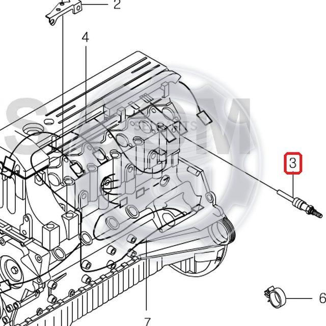 Genuine Glow Plug 5p for Ssangyong MUSSO/SPORTS,KORANDO,REXTON #6611593101