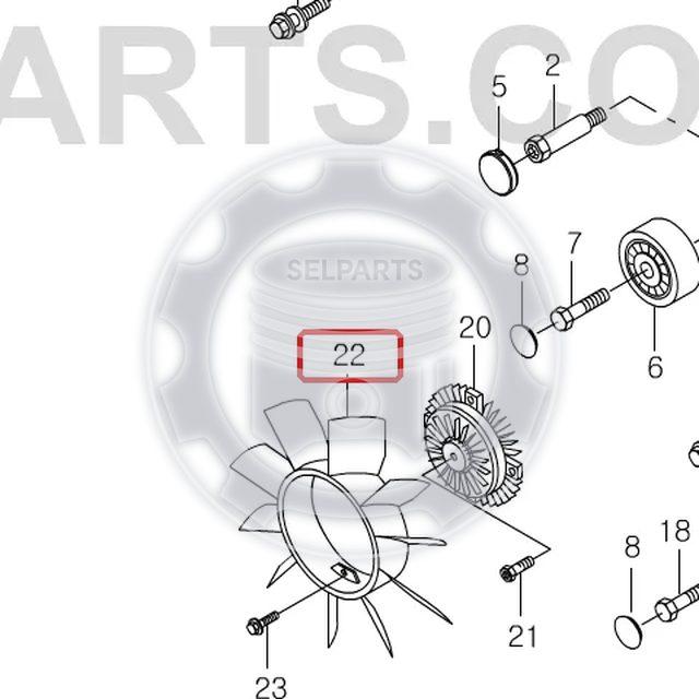 Genuine Fan 6612003623 for MUSSO/SPORTS,KORNADO,REXTON +662LA