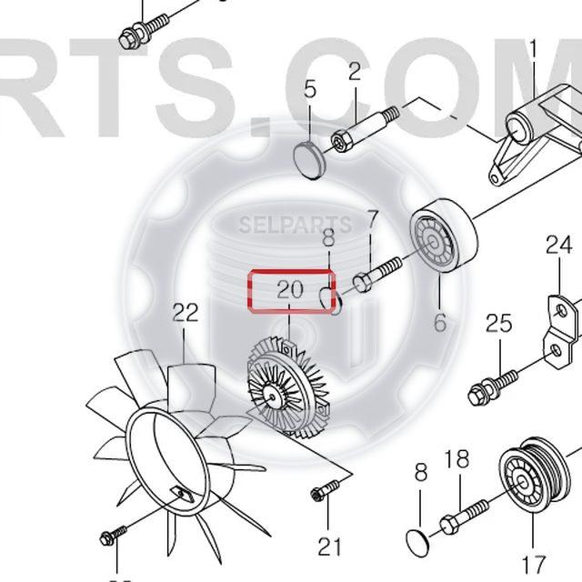 Genuine Viscous Clutch 6612003922 for Ssangyong MUSSO KORANDO 662LA 661LA