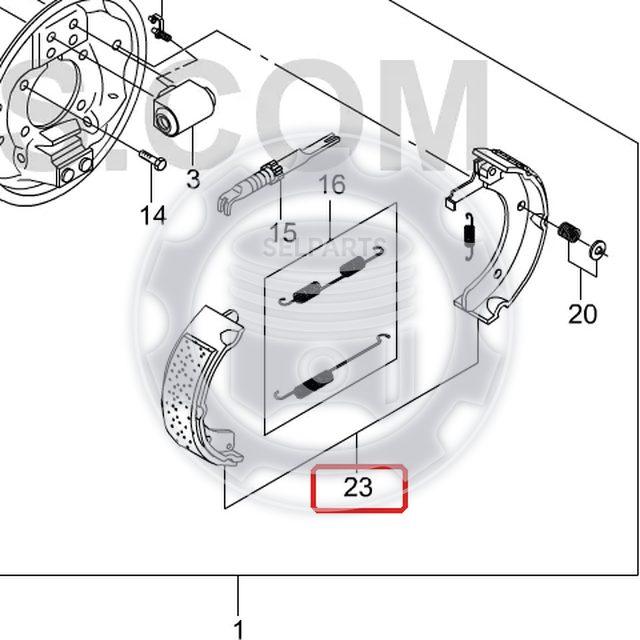 Genuine Rear Lining&Shoe SET 6614203019 for ISTANA MB100/140