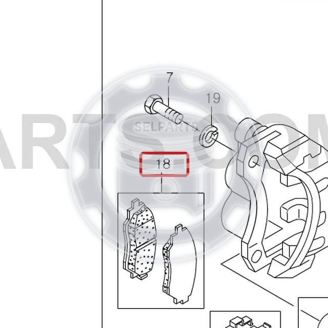 Genuine Front Brake Pad SET 6614203021 for ISTANA MB100/140