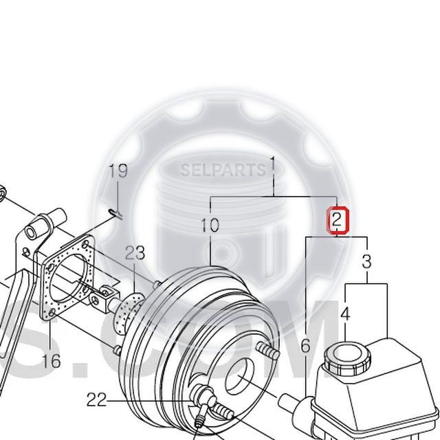 Brake Master Cylinder #6614303601 for ISTANA MB100,140 Non ABS