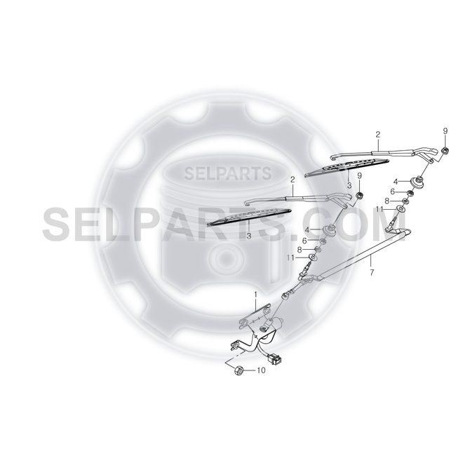 Genuine Front Wiper Motor MB VAN MB 100 MB 140 LHD ISTANA