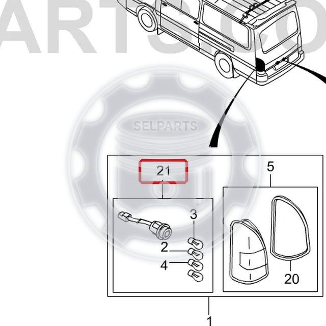 Genuine Tail Lamp Bulb&Wiring for MBVAN100,140,ISTANA #6618263444