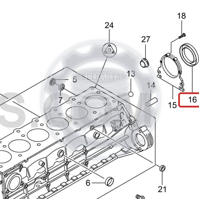 Crankshaft Rear Cover & Rear Seal Ring 2 p for ACTYON,KYRON,REXTON,STAVIC