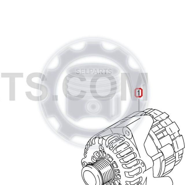 Alternator Delphi 75A for MUSSO/SPORTS,KORANDO,REXTON #6621545402
