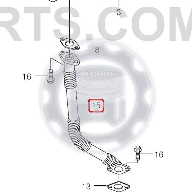 Genuine Oil Return Tube 6621803720 Ssangyong MUSSO SPORTS 662LA
