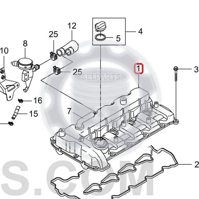 Cylinder Head Cover for Ssangyong ACTYON/SPORTS,KYRON,REXTON +D20DT 6640100430