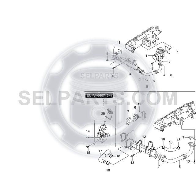 Ssangyong EGR Valve 664140026A ACTYON, KYRON, ACTYON SPORTS D20DT