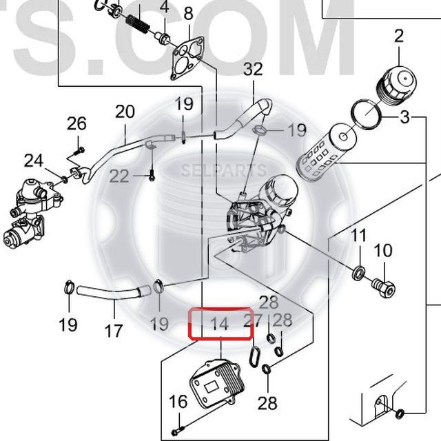 Genuine Oil Cooler 6641800265 Ssangyong ACTYON SPORTS, REXTON D20DT D27DT