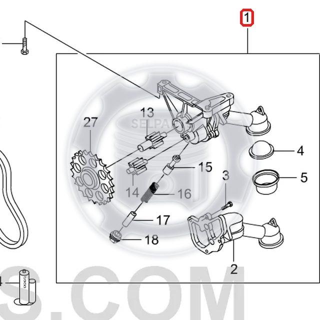 Genuine Oil Pump 6641800401 for ACTYON/SPORTS,KYRON,REXTON +D20R