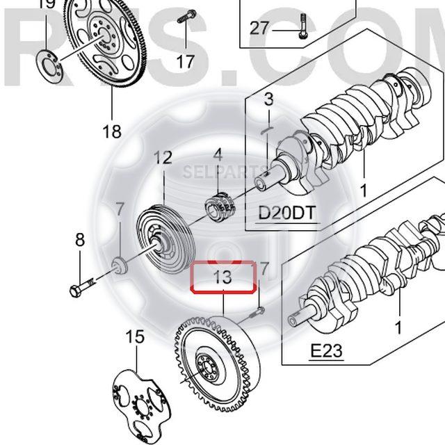Genuine Dual Mass Flywheel 6650302205 for Ssangyong ACTYON, ACTYON SPORTS
