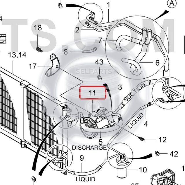 Genuine Single Air-con Compressor Delphi Ssangyong REXTON 662LA D27DT