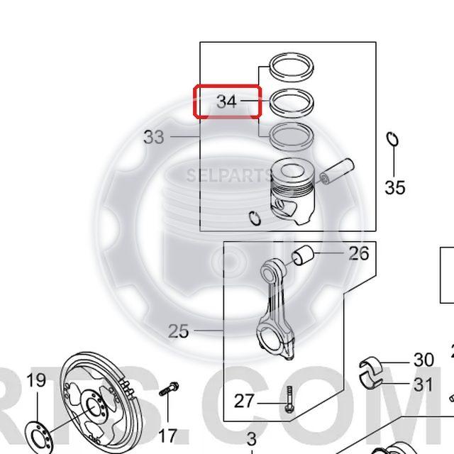 Genuine Piston Ring Set #671030072A STAVIC,ACTYON SPORTS,KORANDO,REXTON