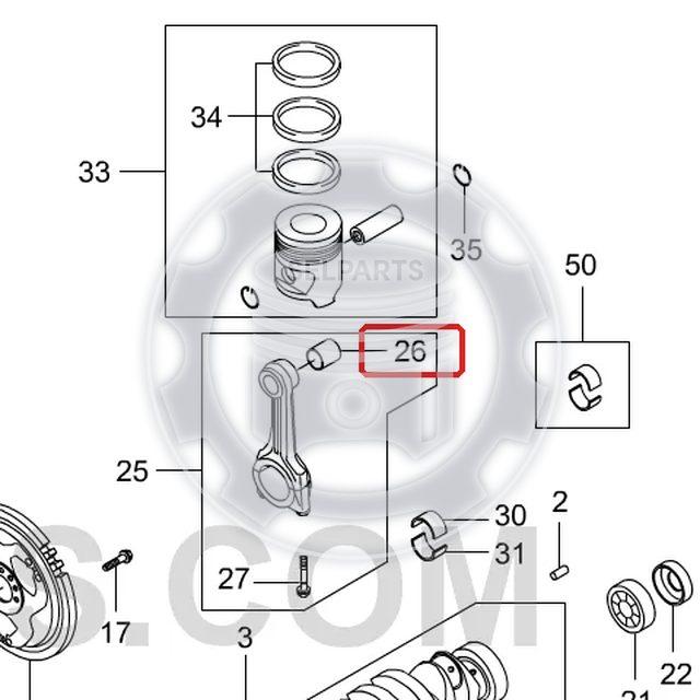 Connecting Rod Bushing&Bolt 12P for STAVIC2, KORANDO C, REXTON