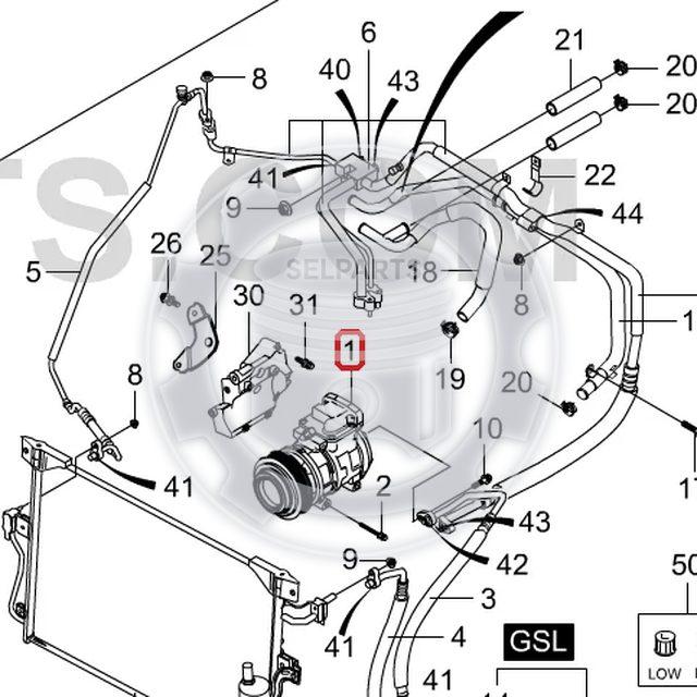 Aircon Compressor for Ssangyong KORANDO C, STAVIC 6711303011