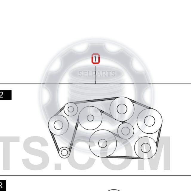 Genuine Poly Grooved Belt Ssangyong RODIUS, KORANDO SPORTS +NPS