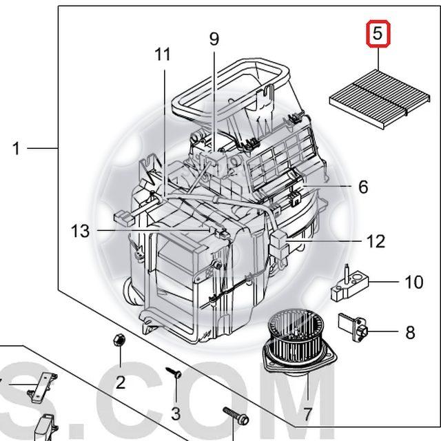 Genuine Air-con Filter for Ssanyong STAVIC/TURISMO +FATC #6811021030