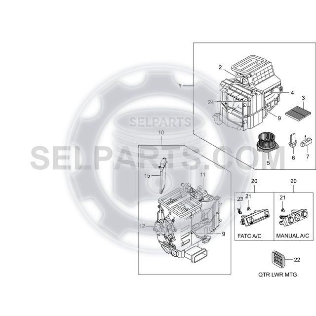Genuine Front Blower Motor 6811109150 Ssangyong RODIUS/STAVIC +Manual Control