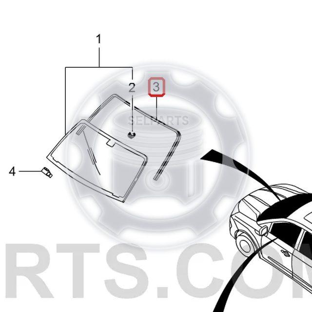 Genuine Windshield Glass Molding for STAVIC/TURISMO #7912021000