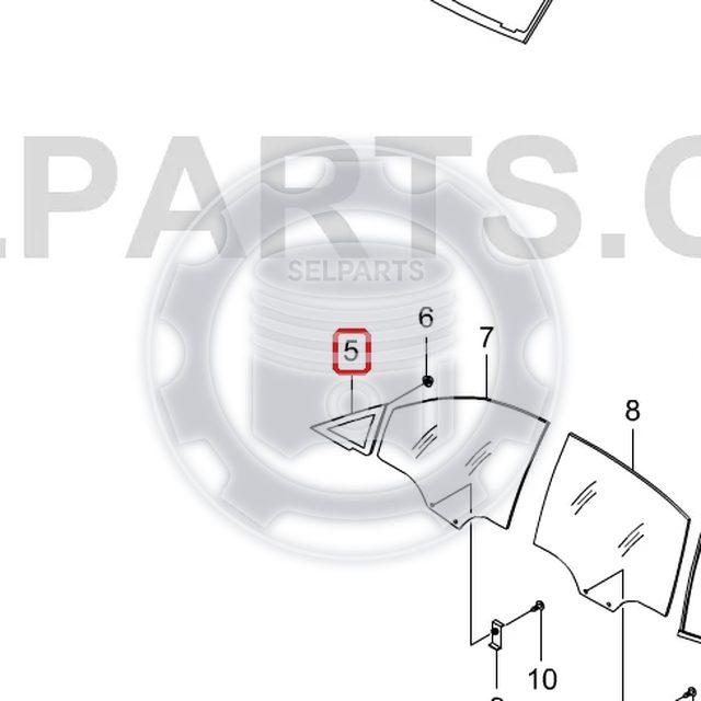 Quadrant Glass-RH for Ssangyong STAVIC/TURISMO 2013~2017